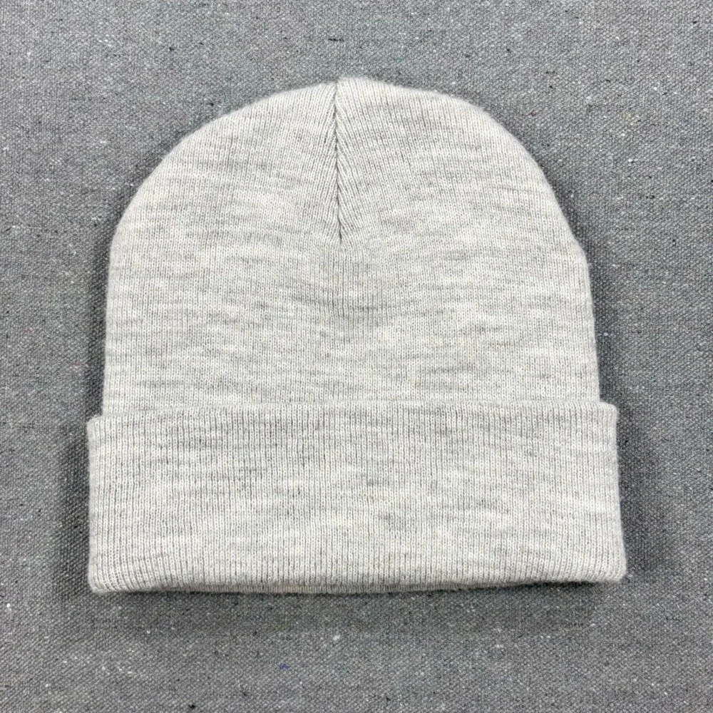 Supreme Beanie Hat Unisex OS Heather Grey Script Logo Knit Cuffed Cap